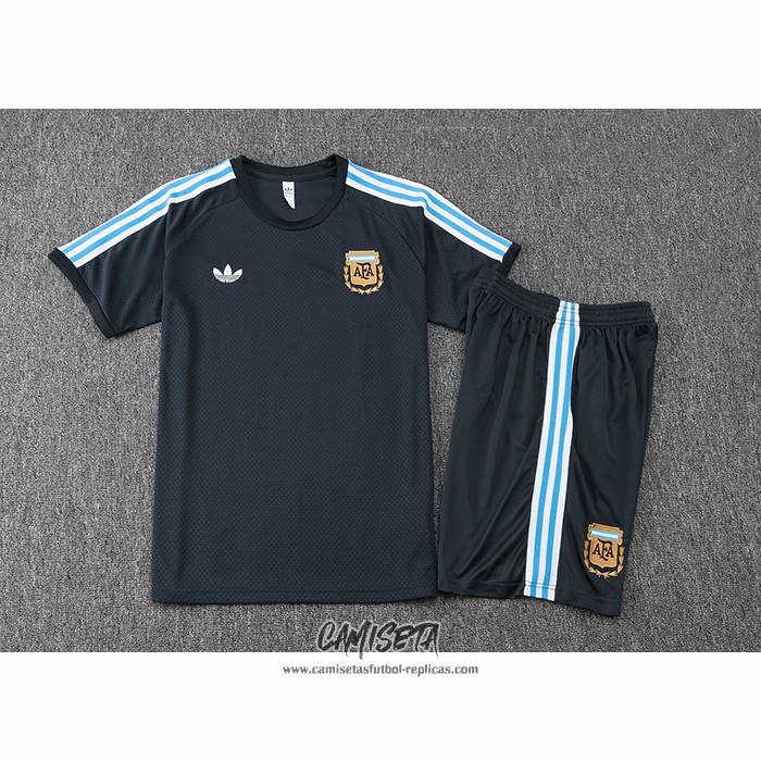 Chandal del Argentina 2025-2026 Manga Corta Gris - Pantalon Corto